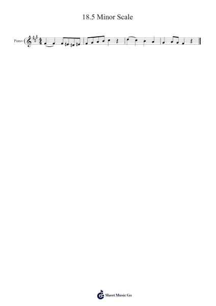 18.5 Minor Scale Sheet Music by -Arr.Lizly Hojo