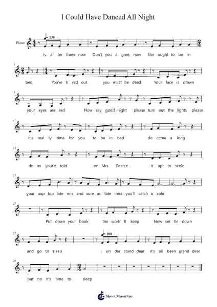 I Could Have Danced All Night Sheet Music by undefined-Arr.Osrias Drewnia