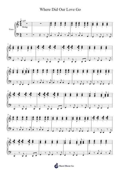 Where Did Our Love Go Sheet Music by The Supremes-Arr.Hobbaird Birdsibyl
