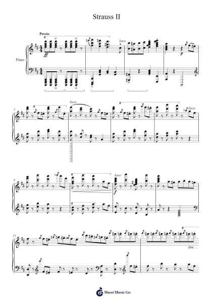 Strauss II Sheet Music by Davy Marcelino dos Santos-Arr.Armlogg Maugvelt