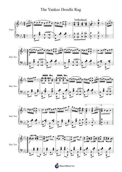 The Yankee Doodle Rag Sheet Music by Garfield Wilson-Arr.Reyblume Poundtor
