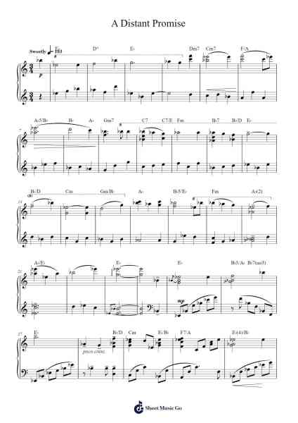 A Distant Promise Sheet Music by Unknown author-Arr.Thesor Broford