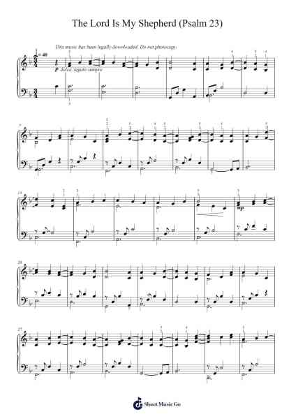Psalm 23 (The Lord is my Shepherd) Sheet Music by Howard Goodall-Arr.Molthel