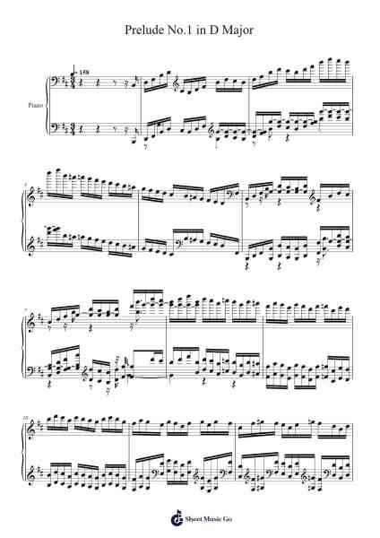 Prelude No.1 in D Major Sheet Music by Tricen Osborne-Arr.Hudthur Simpglas