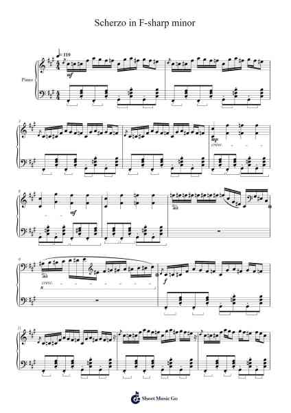 Scherzo in F-sharp minor Sheet Music by Daniel Dimitrashuk/Ruben Dimitrashuk-Arr.Webbjohn Zafy