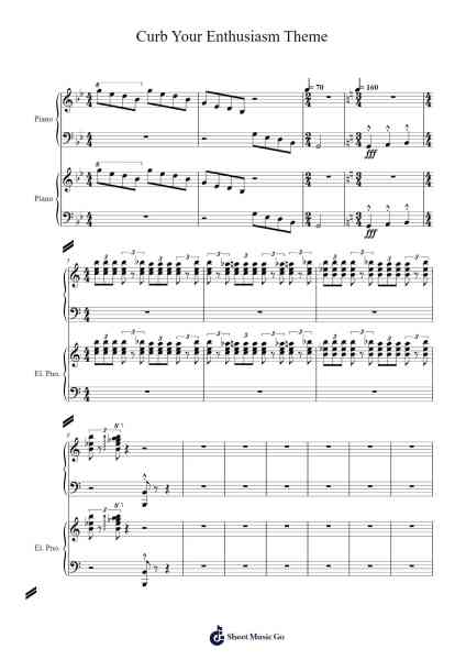 Curb Your Enthusiasm Theme Sheet Music by Misc Television-Arr.Pullamb