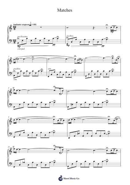 Matches Notenblatt von Ludovico Einaudi-Arr.Shawloyd