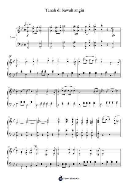 Tanah di bawah angin Sheet Music by Kahchun Wong-Arr.Marter