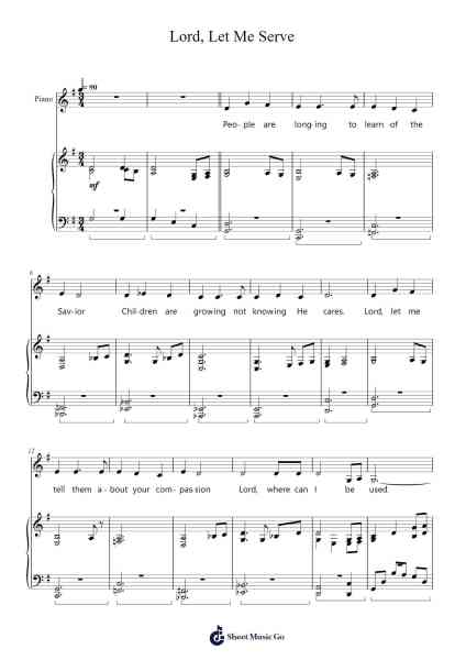 Lord, Let Me Serve Sheet Music by Tom Fettke-Arr.Bloorvogt