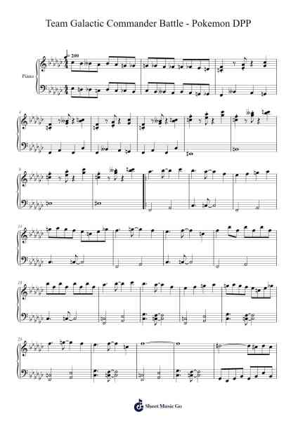 Team Galactic Commander Battle - Pokemon DPP Sheet Music by Junichi Masuda-Arr.Boyleva Efglan