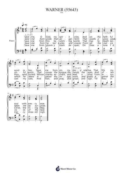 On Thee Alone I'd Cast My Care Sheet Music by Gioachino Rossini-Arr.Pauldo Reedbart