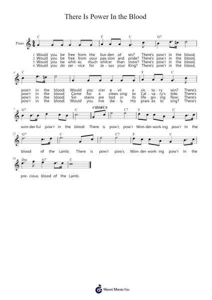 There Is Power In the Blood Sheet Music by Lewis E. Jones-Arr.Watblack Jackcoln