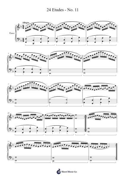 24 Etudes - No. 11 Sheet Music by Sir Ya-bookie-Arr.Boycefax