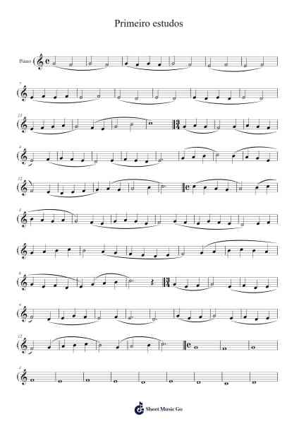Primeiro estudos Sheet Music by Jonesyale Dilkyle-Arr.Calgram Louikim