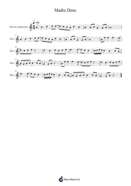 Madre Deus Sheet Music by Traditional English Folksong-Arr.Rosworth