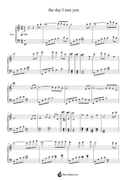 the day i met you Sheet Music by vinhducarch1-Arr.Boyleva Efglan