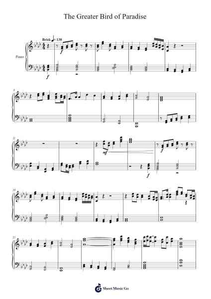The Greater Bird of Paradise Sheet Music by Mikko Parker-Arr.Cybing Gilldrew