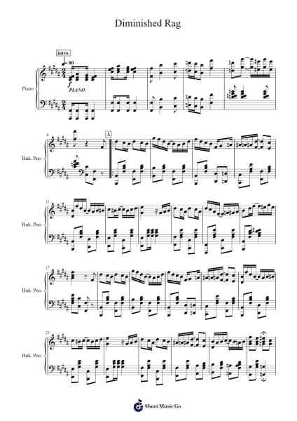 Diminished Rag Sheet Music by Mokaya Mateni-Arr.Matlas