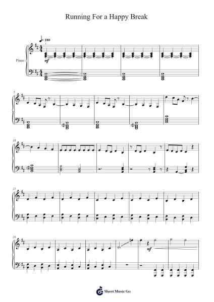 Running For a Happy Break Sheet Music by Bryson Meriac-Arr.Rareade Zoelotte