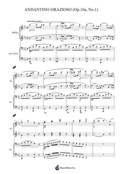 Andantino Grazioso, Op. 10a, No. 1 Sheet Music by Carl Maria von Weber-Arr.Yedle Adelo