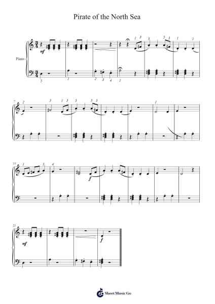 Pirate of the North Sea 樂譜由 Nancy and Randall Faber - 編曲 Thodoreien