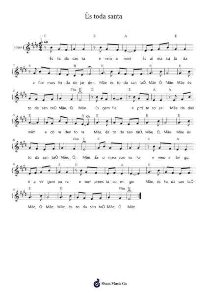 Ès toda santa Sheet Music by Maisa de Oliveira-Arr.Hoyving