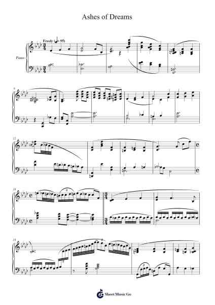 Ashes of Dreams Sheet Music by Keiichi Okabe-Arr.Wilhelker Croftsdrew