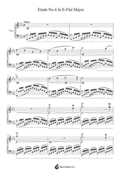 Etude No. 4 in E-Flat Major Sheet Music by Hillel Cohen-Arr.Kathtta