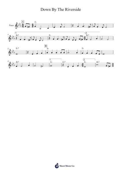 Down By The Riverside Sheet Music by Traditional-Arr.Detio Gemlo