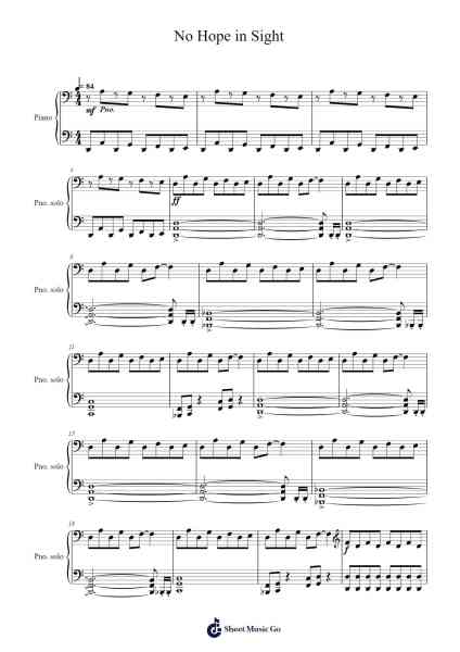 No Hope in Sight Sheet Music by Paradise Lost-Arr.Spenvice