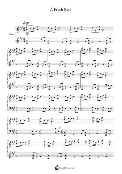 A Fresh Rest Sheet Music by Toursbur-Arr.Cisbrian Jestier