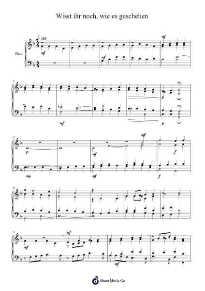 Wisst ihr noch, wie es geschehen Sheet Music by Günther Martin Göttsche-Arr.Eipsgold Maudman
