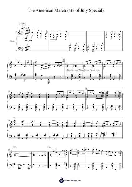 The American March (4th of July Special) Sheet Music by Mokaya Mateni-Arr.Shedave Dwightrene