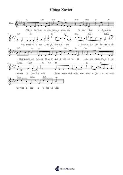 Chico Xavier Sheet Music by -Arr.Hulclark
