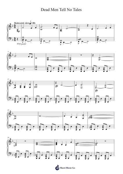 Dead Men Tell No Tales Sheet Music by Geoff Zanelli-Arr.Dougtin Vashop