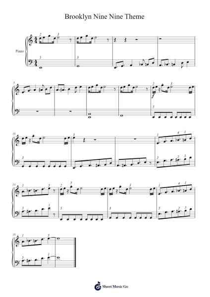 Brooklyn Nine Nine Theme Sheet Music by Dan Marocco-Arr.Kelthea