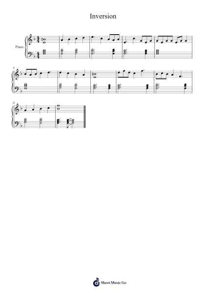 Inversion Sheet Music by -Arr.Chrisphael Reedno