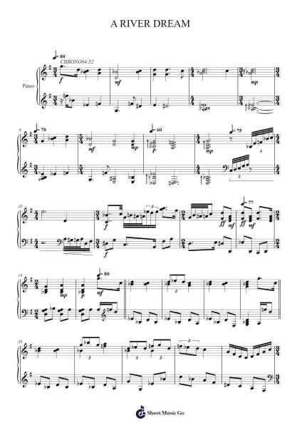 A RIVER DREAM Sheet Music by Jeffhy Lionelmatt-Arr.Windict