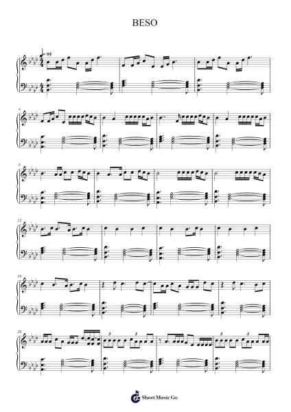 BESO Sheet Music by ROSALÍA-Arr.Jansean