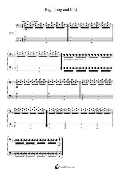 Beginning and End Sheet Music by Robin Pannenberg-Arr.Rayward