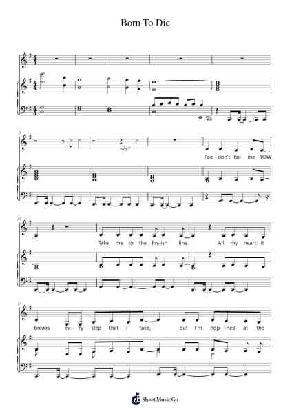 Born To Die Sheet Music by Lana Del Rey-Arr.Tesssaul
