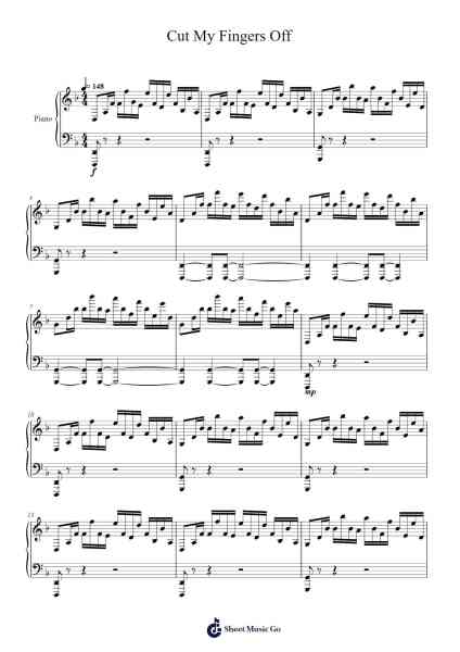 Cut My Fingers Off Sheet Music by Ethan Bortnick-Arr.Hooters Xenie