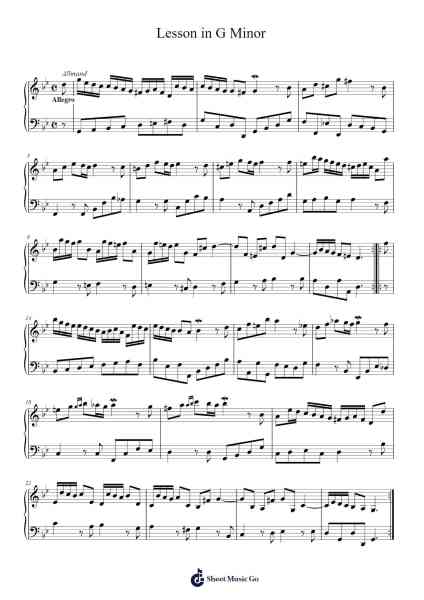 Lesson in G Minor Sheet Music by Dr. Maurice Greene-Arr.Duttcash Cornie