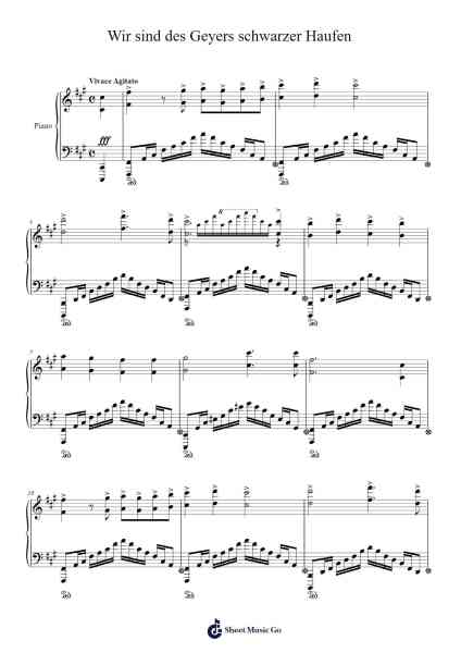 Wir sind des Geyers schwarzer Haufen Sheet Music by David Bowie/Lajon Nuñez-Arr.Polwer Sharpger