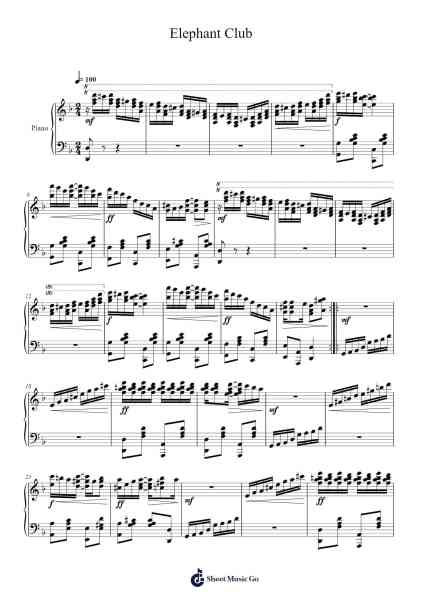 Elephant Club Sheet Music by Stilkim-Arr.Bilsa Montlaw