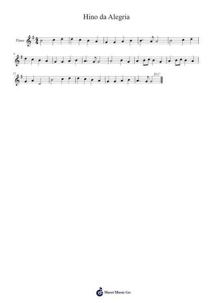 Hino da Alegria Sheet Music by tiago77sax-Arr.Mccan