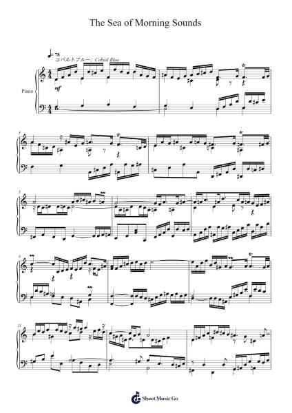 The Sea of Morning Sounds Sheet Music by Toursbur-Arr.Vefrank Graseph