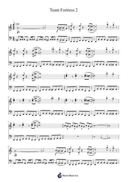 Team Fortress 2 Sheet Music by Tiyule-Arr.Blantiane Hobrob