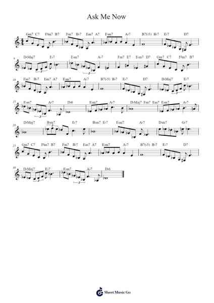 Ask Me Now Sheet Music by Thelonious Monk-Arr.Temchell Thompro