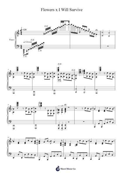 Flowers x I Will Survive Sheet Music by Miley Cyrus-Arr.Rocius